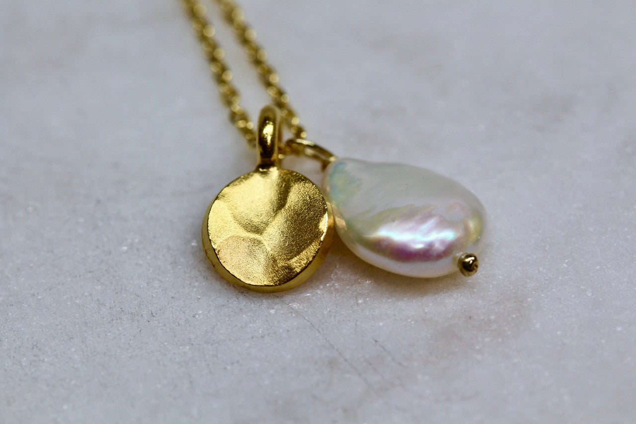 14K Yellow Gold Pearl