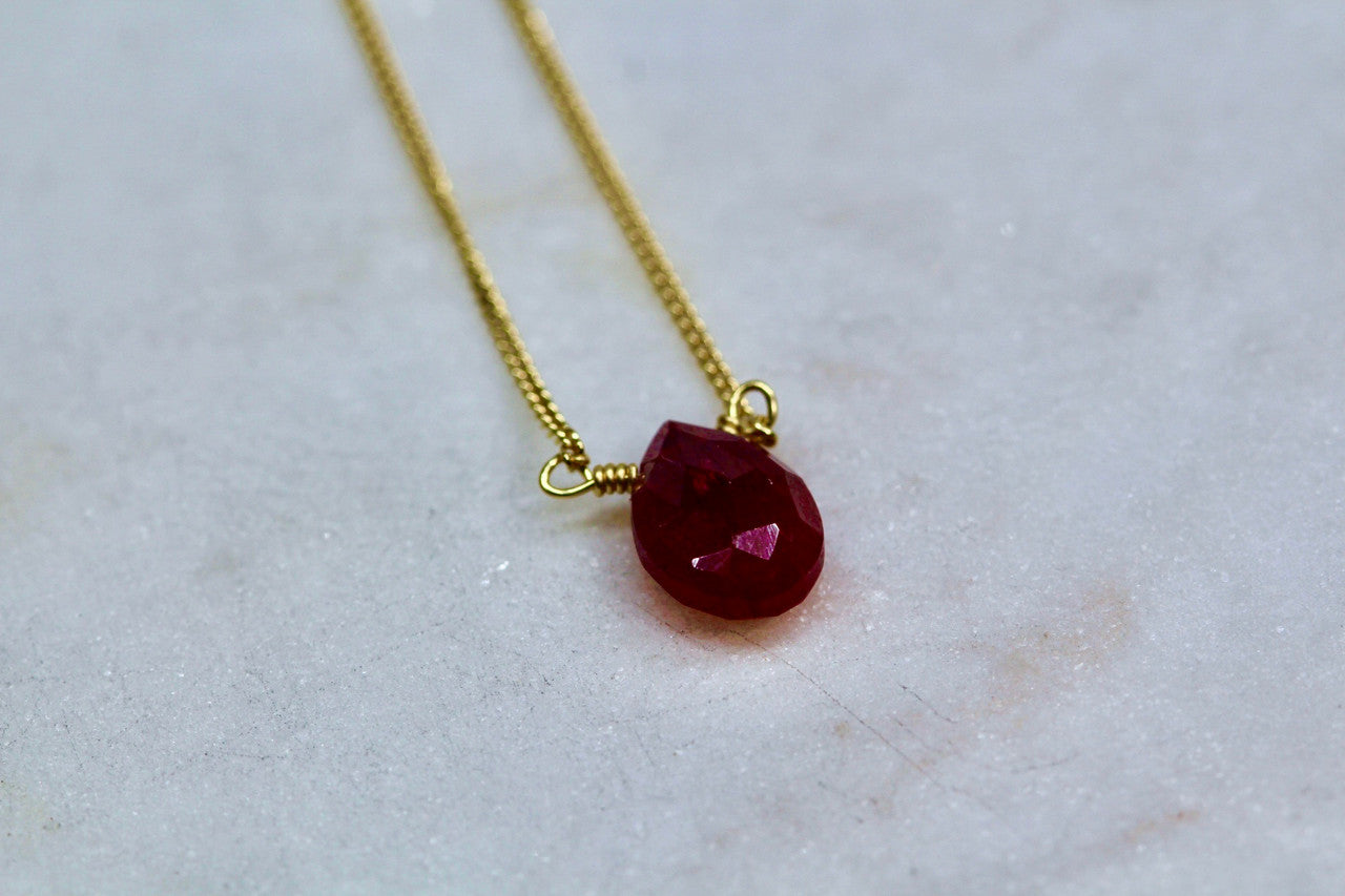 Ruby Gemstone Necklace