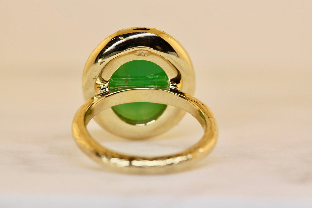 Chrysoprase Cocktail Ring