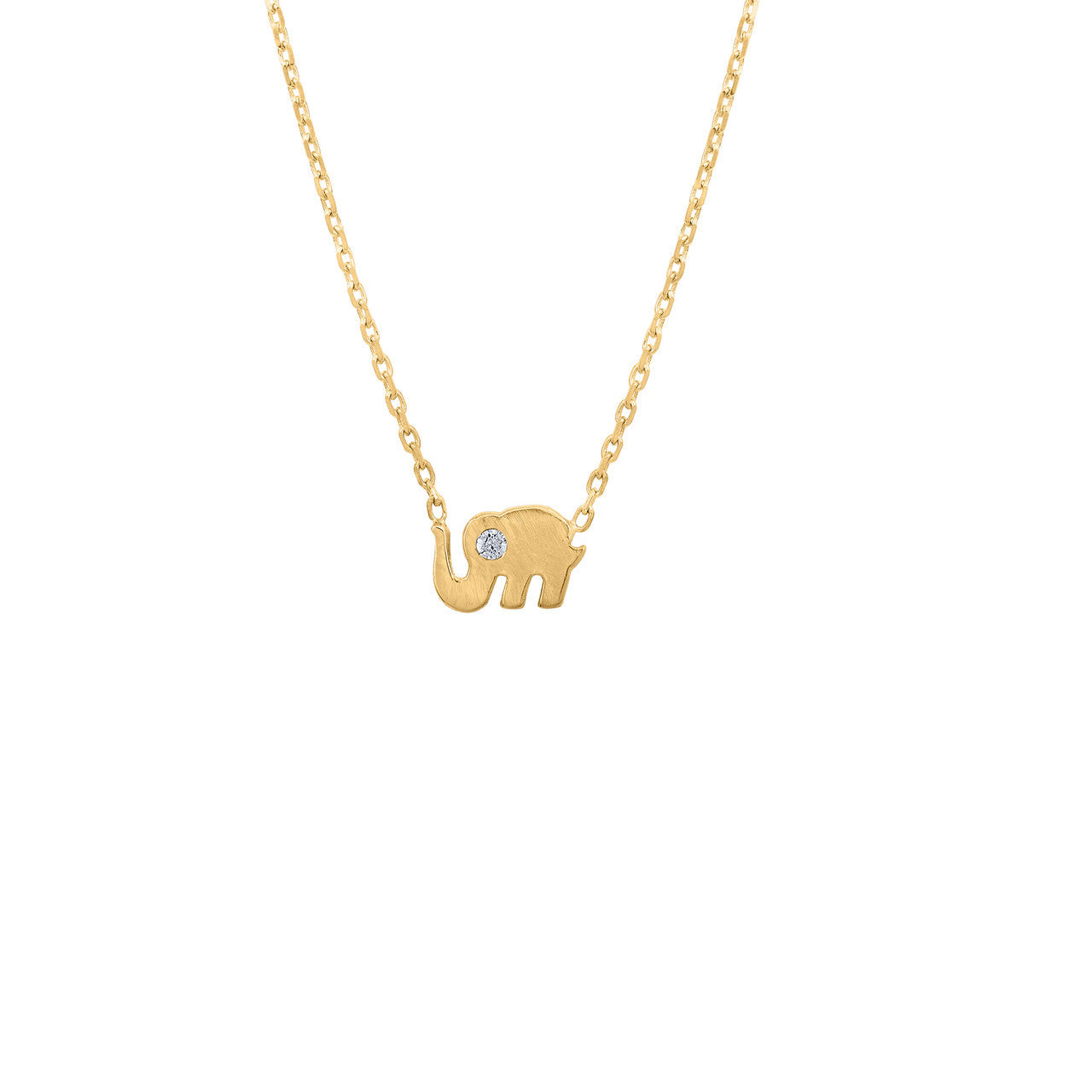 Unique Tiny Diamond Baby Elephant Necklace