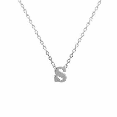 925 Sterling Silver Tiny Initial Necklace, 925 Sterling Silver necklac