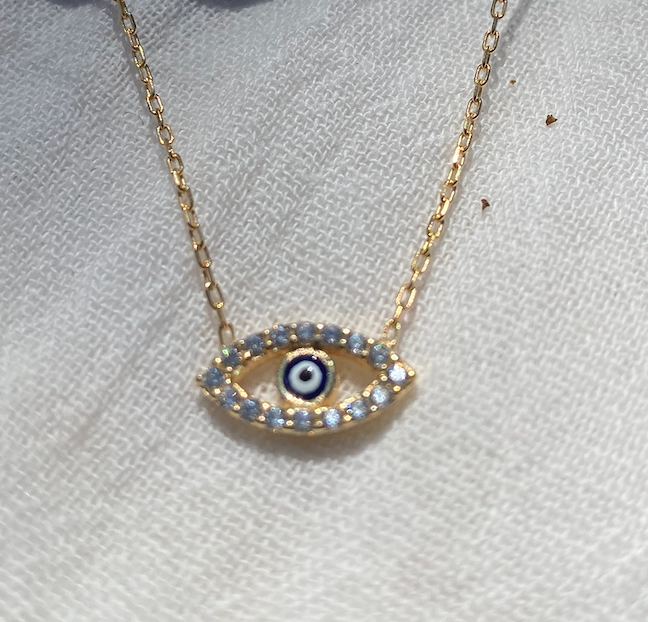Exquisite Evil Eye Gold Necklace