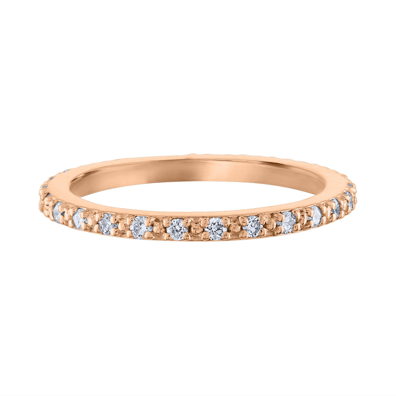 0.35 Carat Diamond Wedding Band, 14K Rose Gold Diamond Weeding Ring, Hand Made Diamond Wedding Band, Diamond Anniversary Ring, Wedding Ring