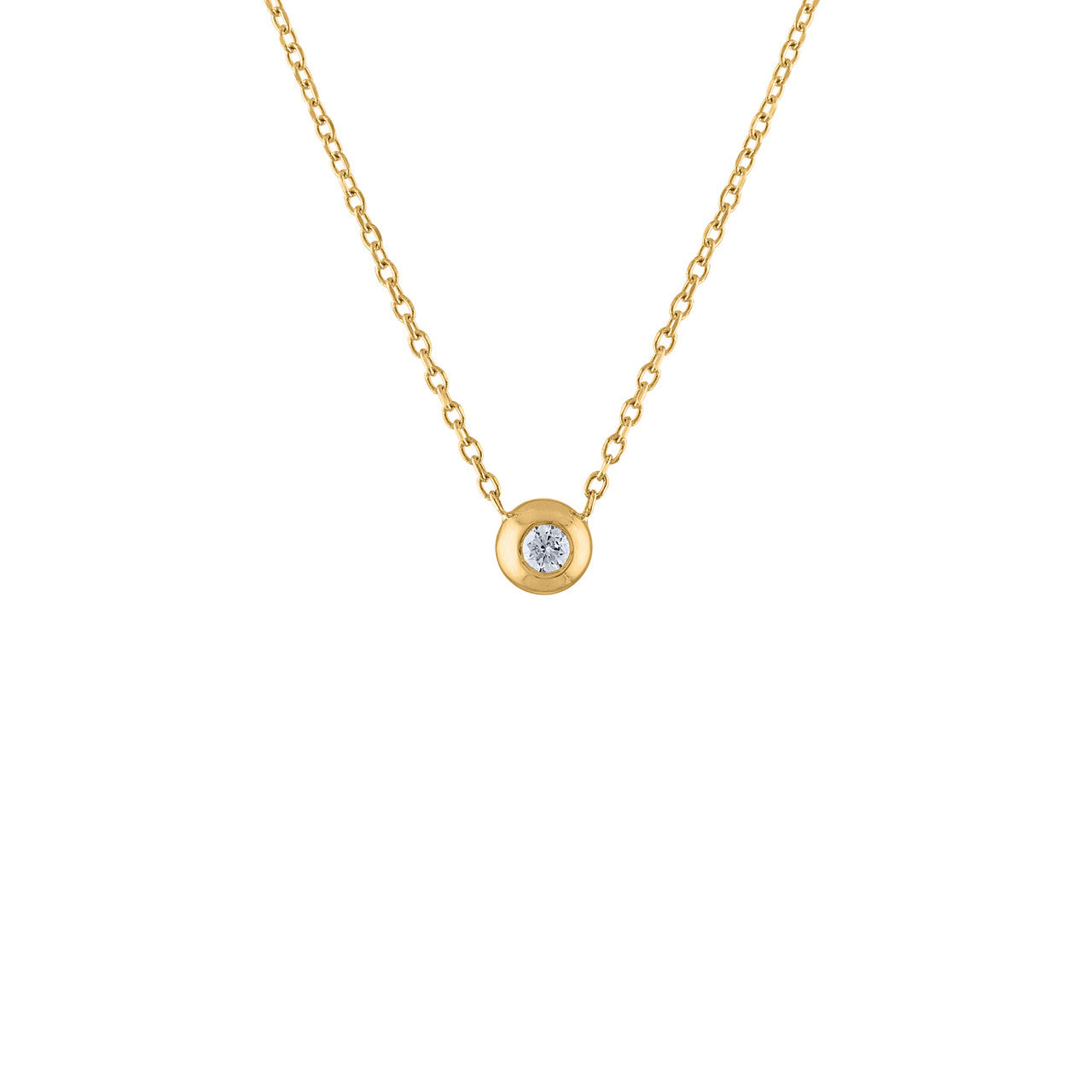 14k Solid Gold Diamond Pendant