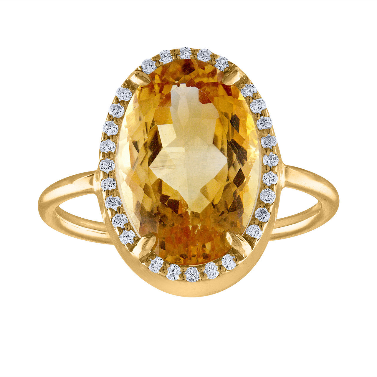 5.05 Ct Diamond And Citrine Cocktail Ring, Citrine and Diamond Engagement Anniversary Ring, Statement Ring Hand Made