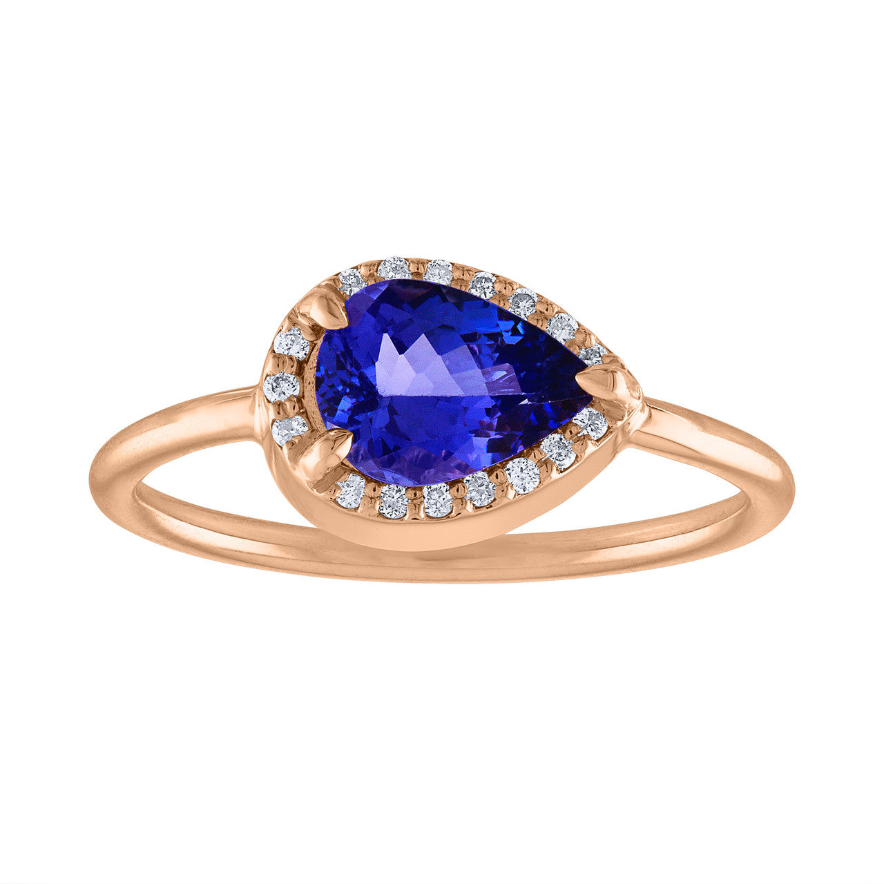 Unique Tanzanite Diamond Engagement Ring, Diamond Engagement Ring, Tanzanite And Diamond Cocktail Ring