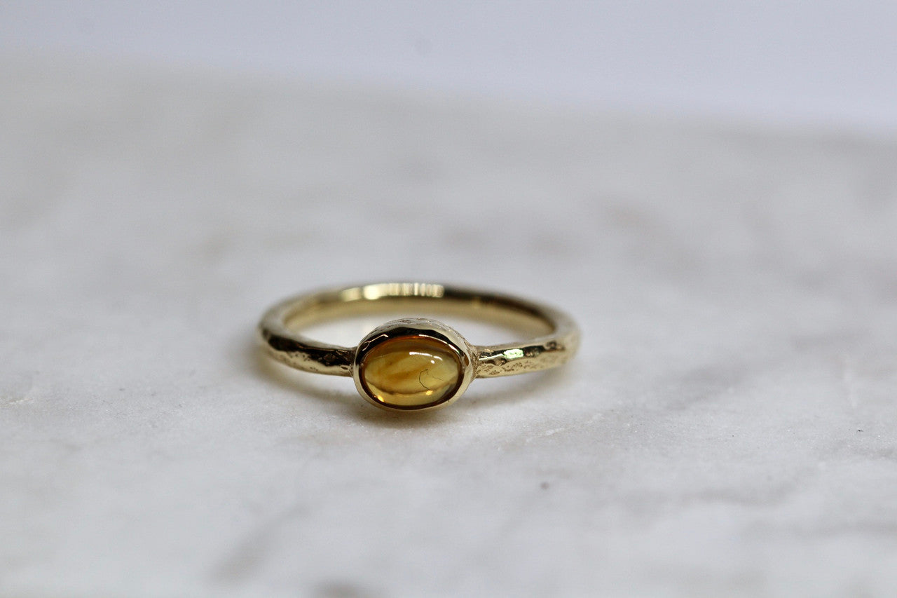 14K Yellow Gold Citrine Ring