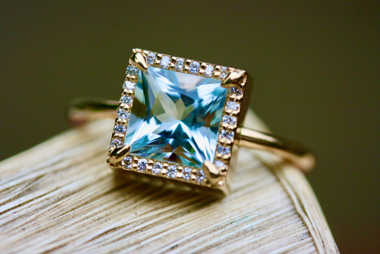 Aquamarine Engagement Ring