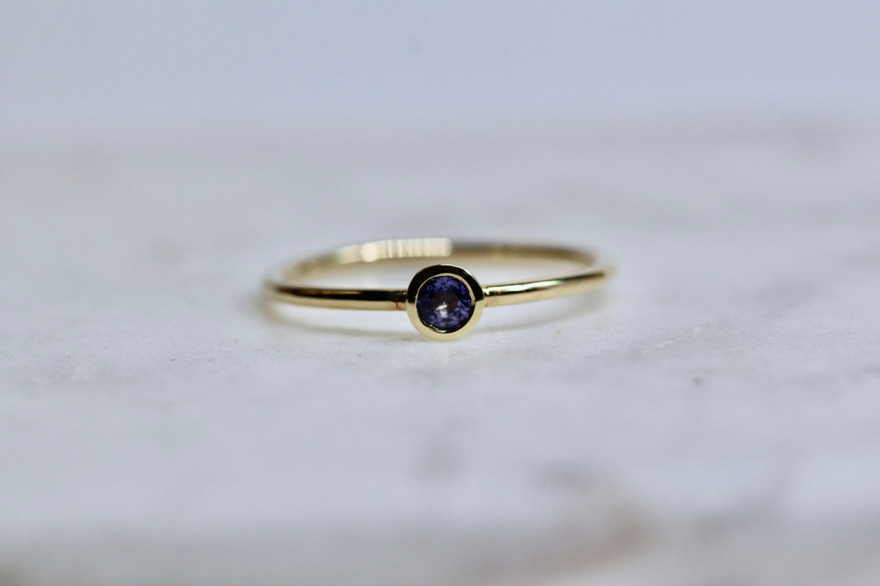 14K Yellow Gold Sapphire Ring