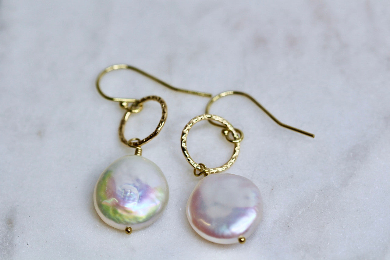 Handmade Gold Pearl Earring