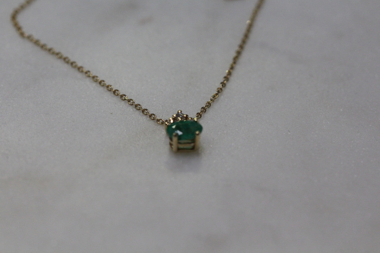 Emerald Diamond Necklace