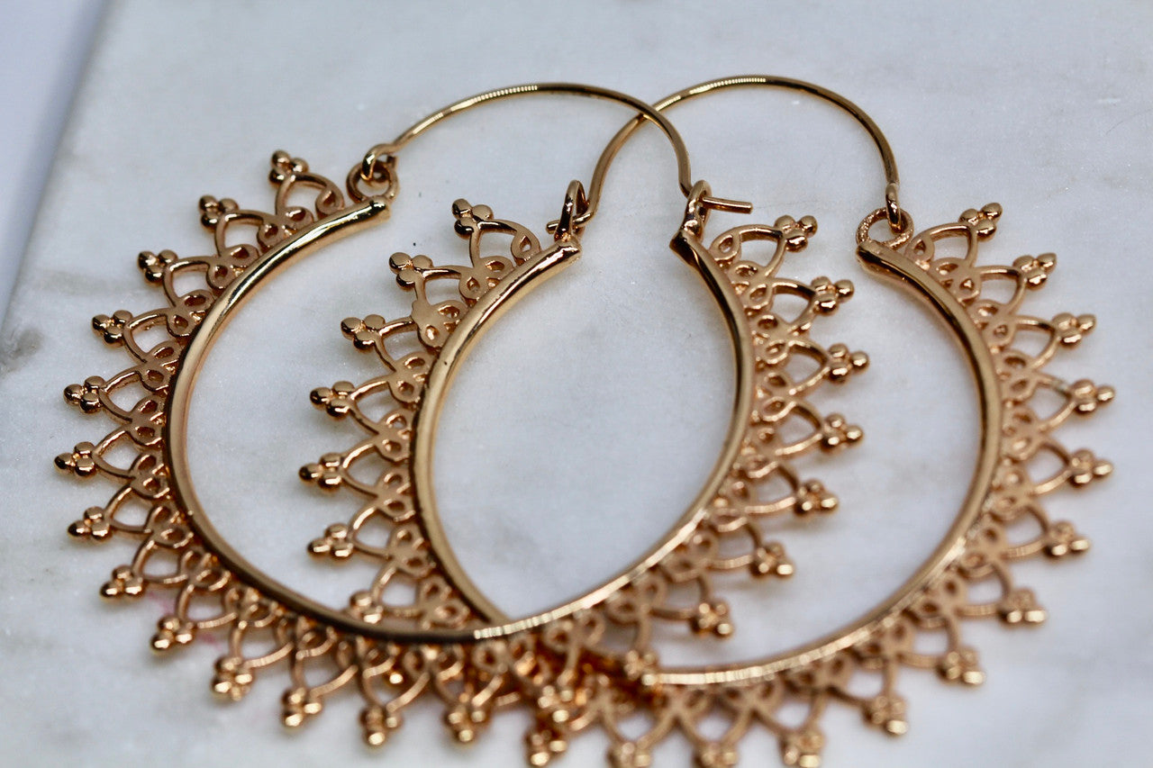 Rose Gold Hoop Earring