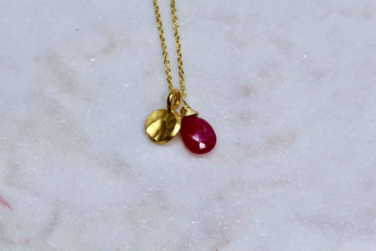 Ruby Gemstone Necklace