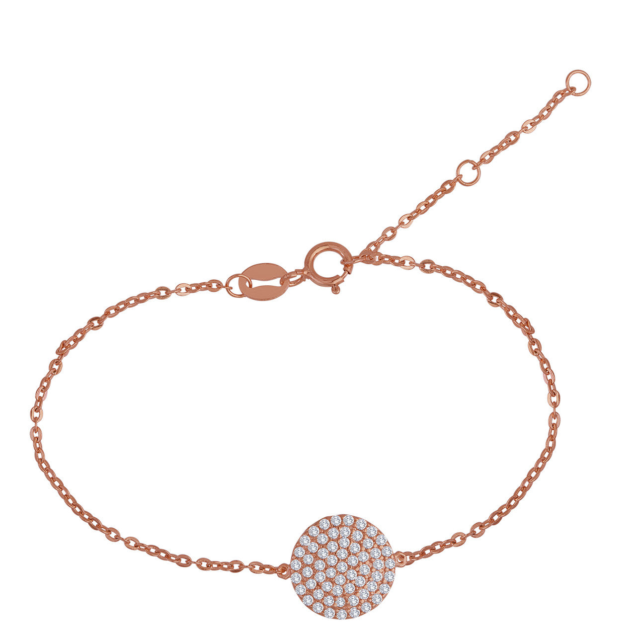 Rose Gold Unique Hand Crafted Pave Bracelet