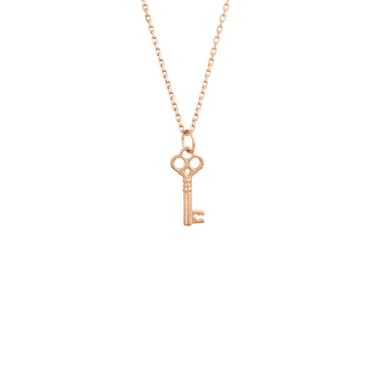 Unique Tiny Rose Gold Key Necklace