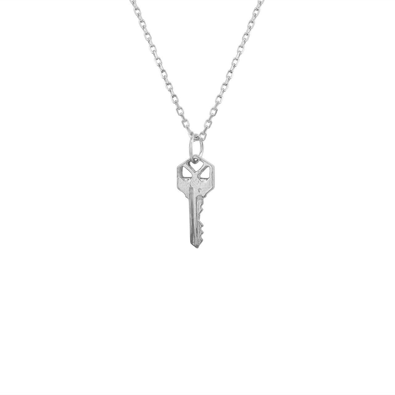 Very Unique hand Crafted Silver Key Necklace