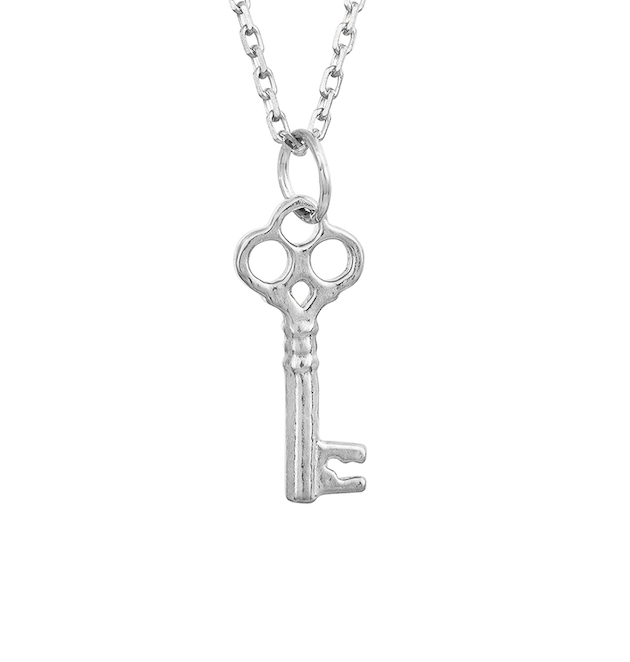 Unique Silver Skeleton Key Necklace!